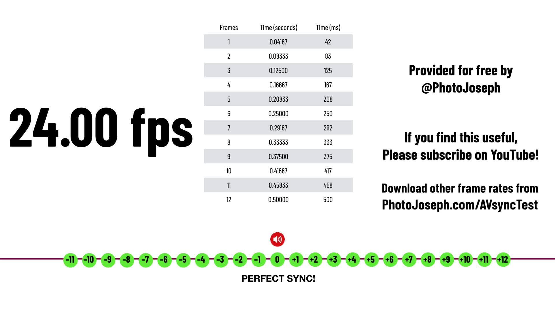 A/V Sync 24 fps 1080p