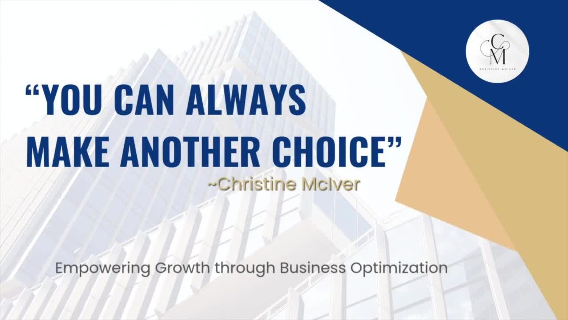 Build A Business That Pays You Back - Christine McIver