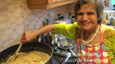 Cooking with Kumud: Colorful Zucchini Beans Curry
