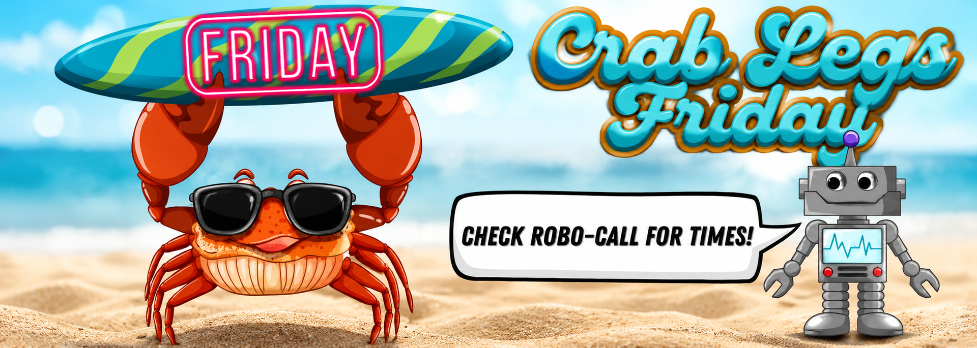 Crab Legs Friday Banner