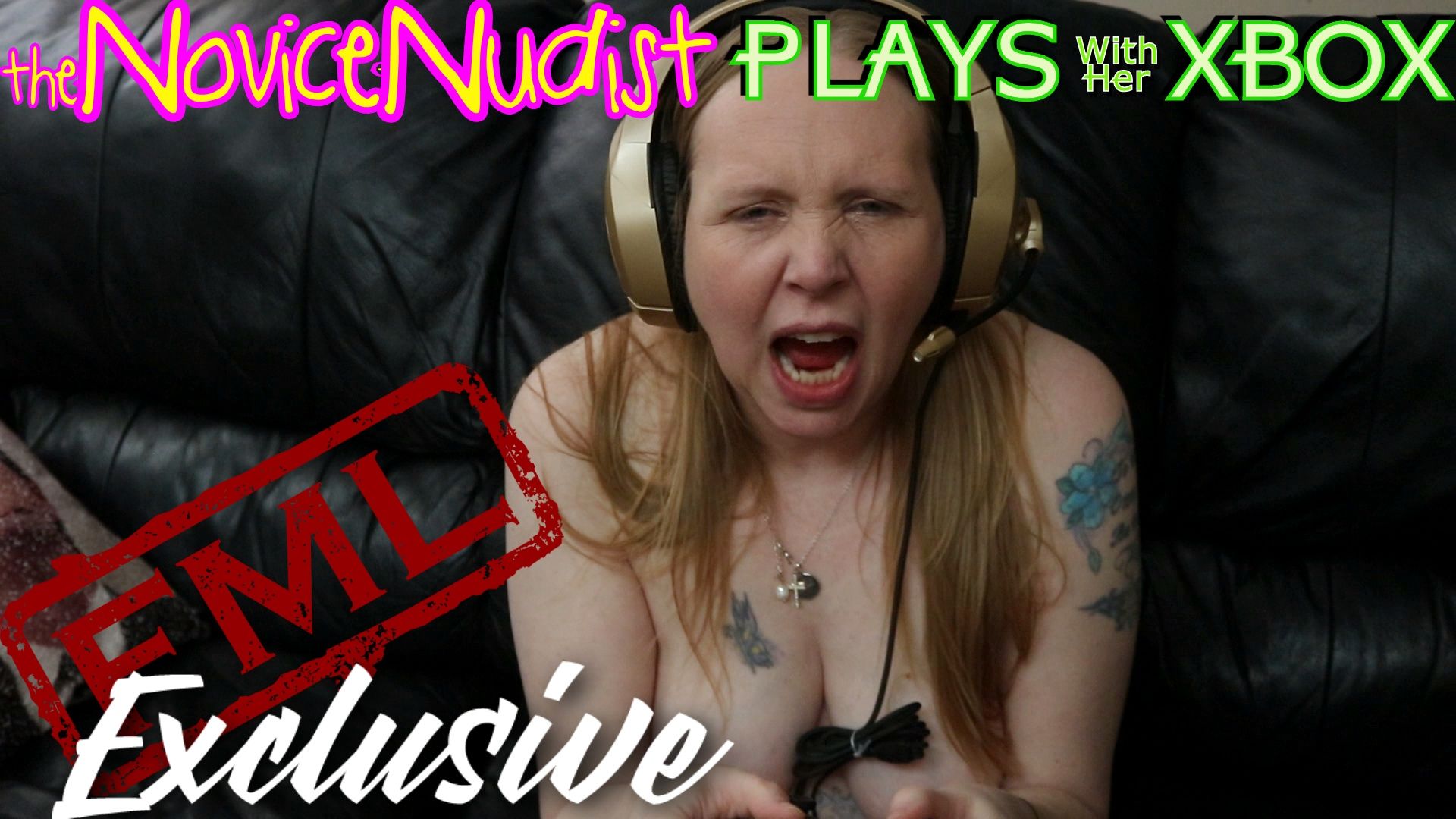 The Novice Nudist Plays with Her Xbox